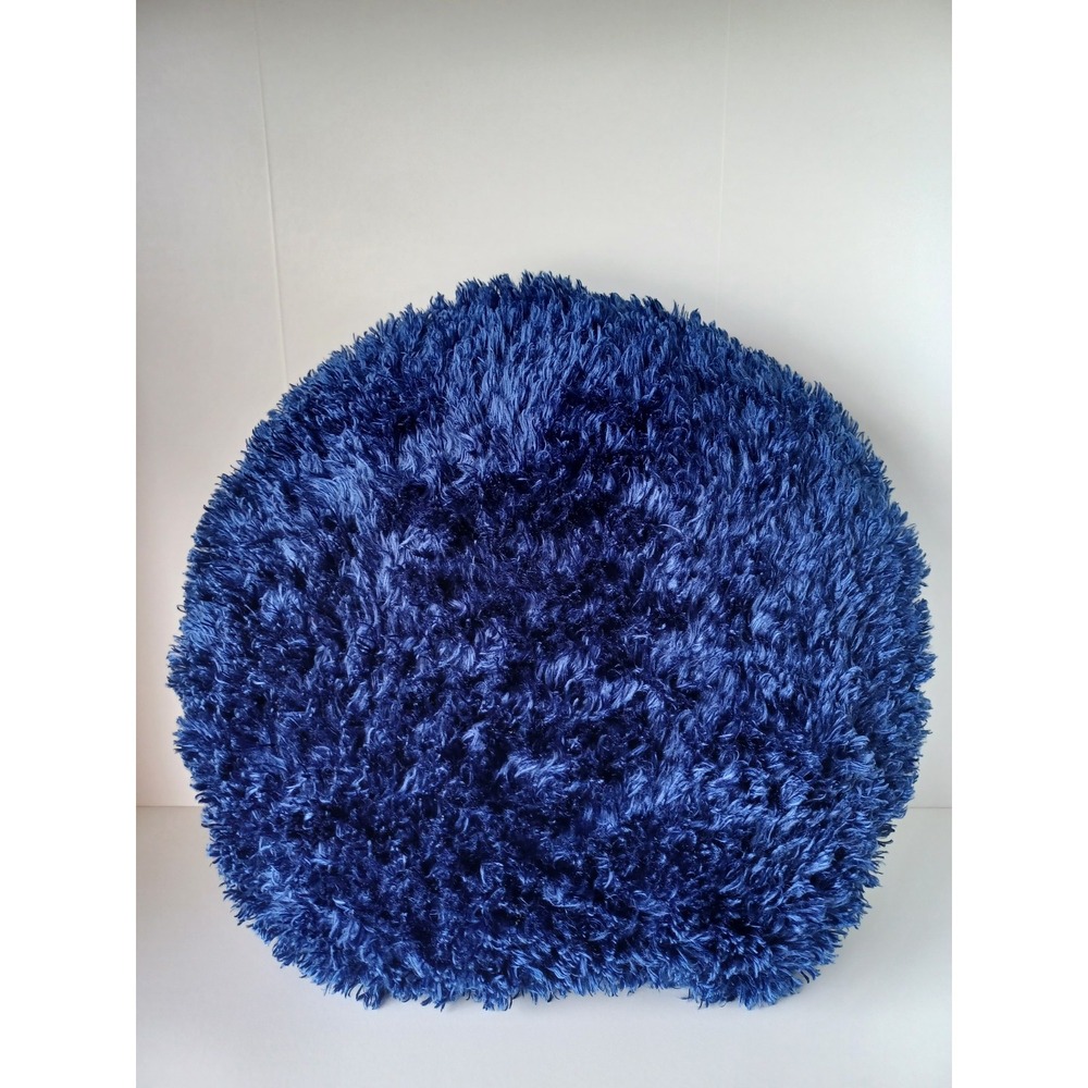 Blue Fuzzy Decorative Pillow Decor Home About 16.5" Wide And Tall